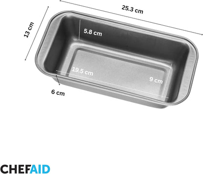 Chef Aid Non-Stick 2Lb Loaf Tin, 900G Rectangular Bread Pan