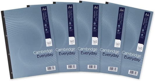 Cambridge Everyday Ruled Margin Refill Pad 160 Pages A4 (Pack of 5)100080234