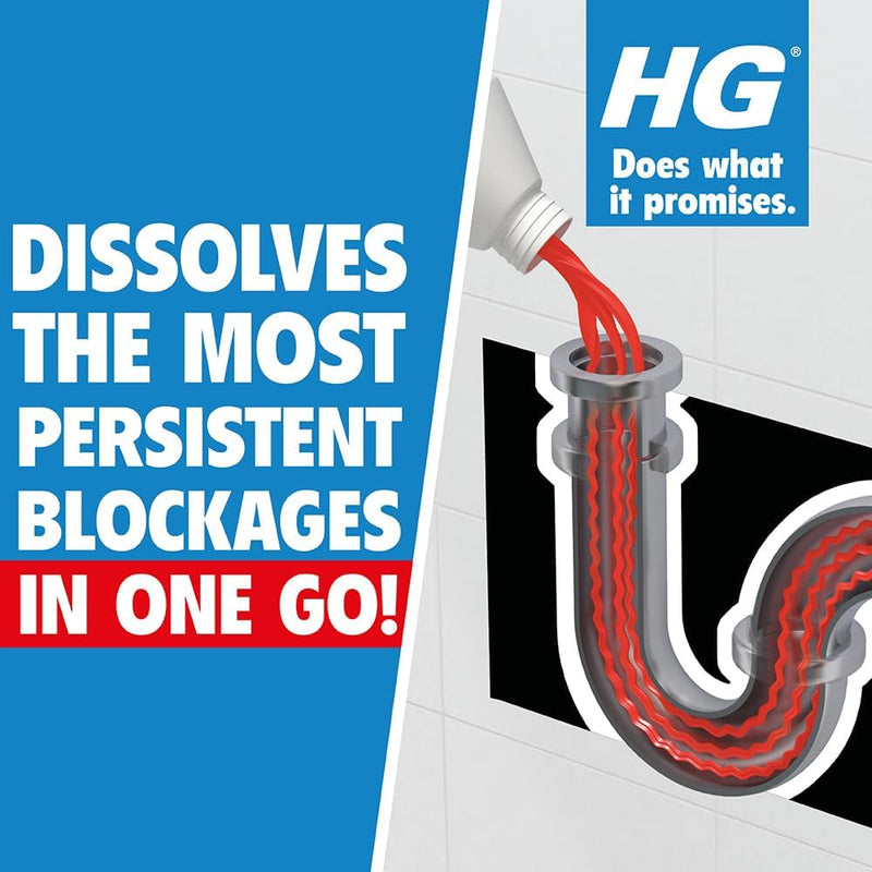 HG Drain Powerful Liquid Drain Unblocker 1 Litre