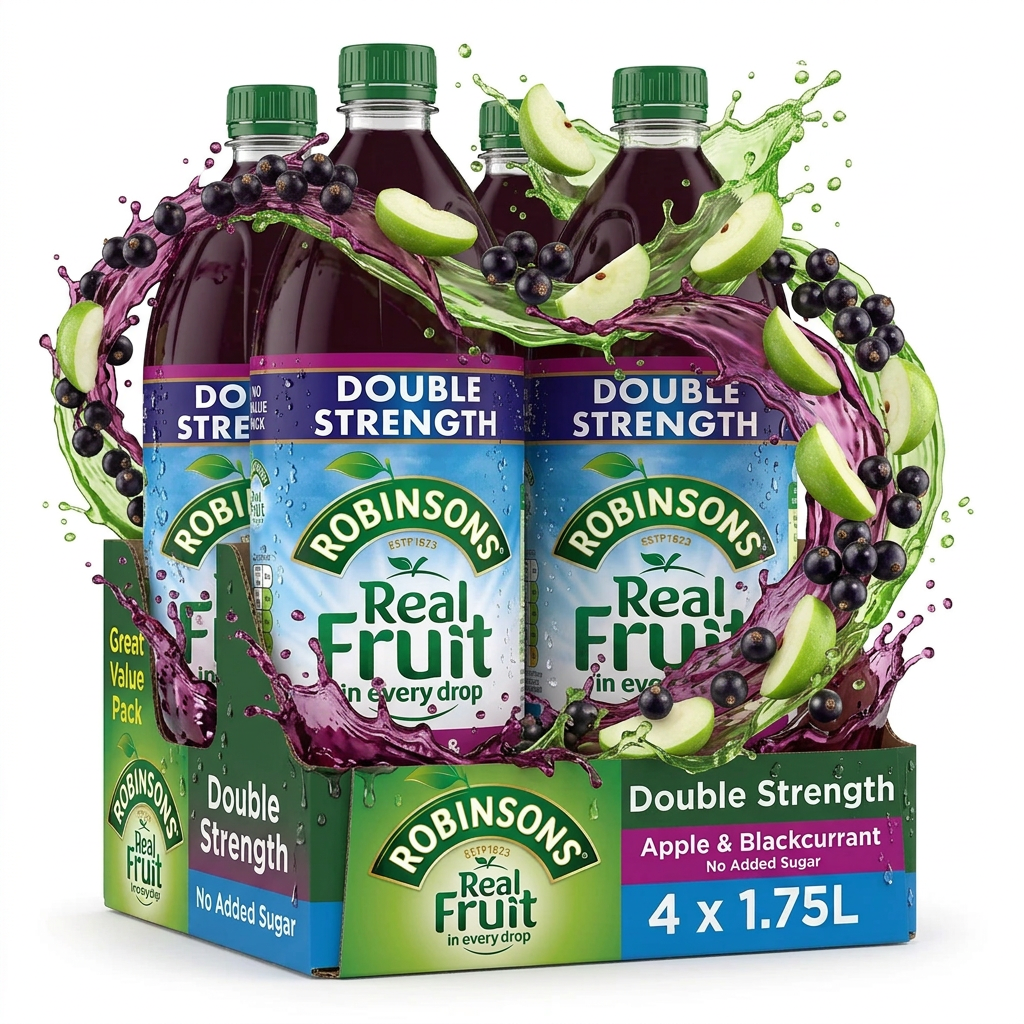 Robinsons NAS Double Concentrate Apple and Blackcurrant 1.75L