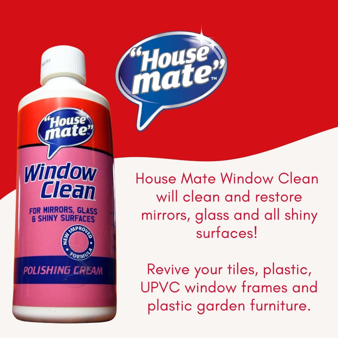 House Mate Window Clean 500ml  | Streak-Free Glass Cleaner for Crystal Clear Windows