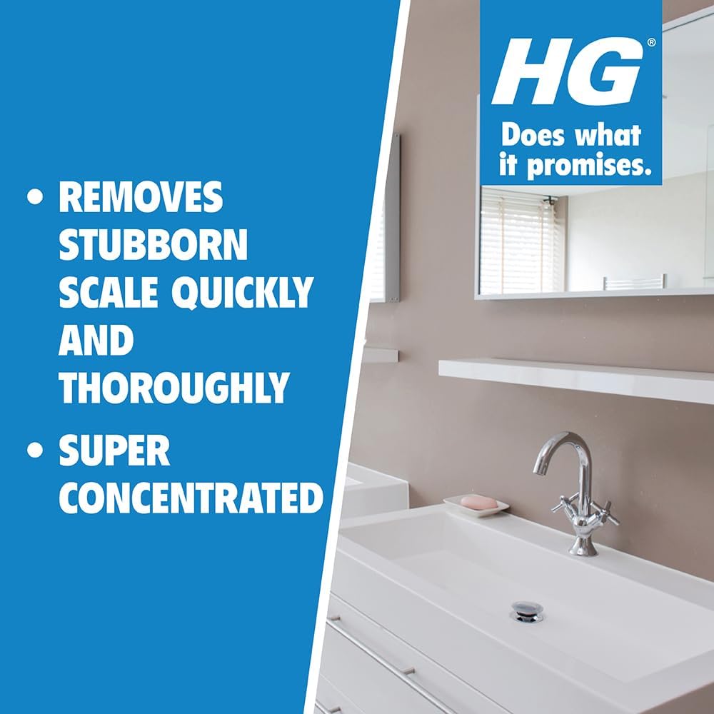Hg Limescale Remover Concentrate, Sink Tap & Toilet Limescale Remover 500Ml