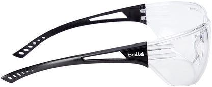Bolle SLAPSI Slam Spectacles PC Frame Anti-Scratch and Fog Lens, Clear/Black