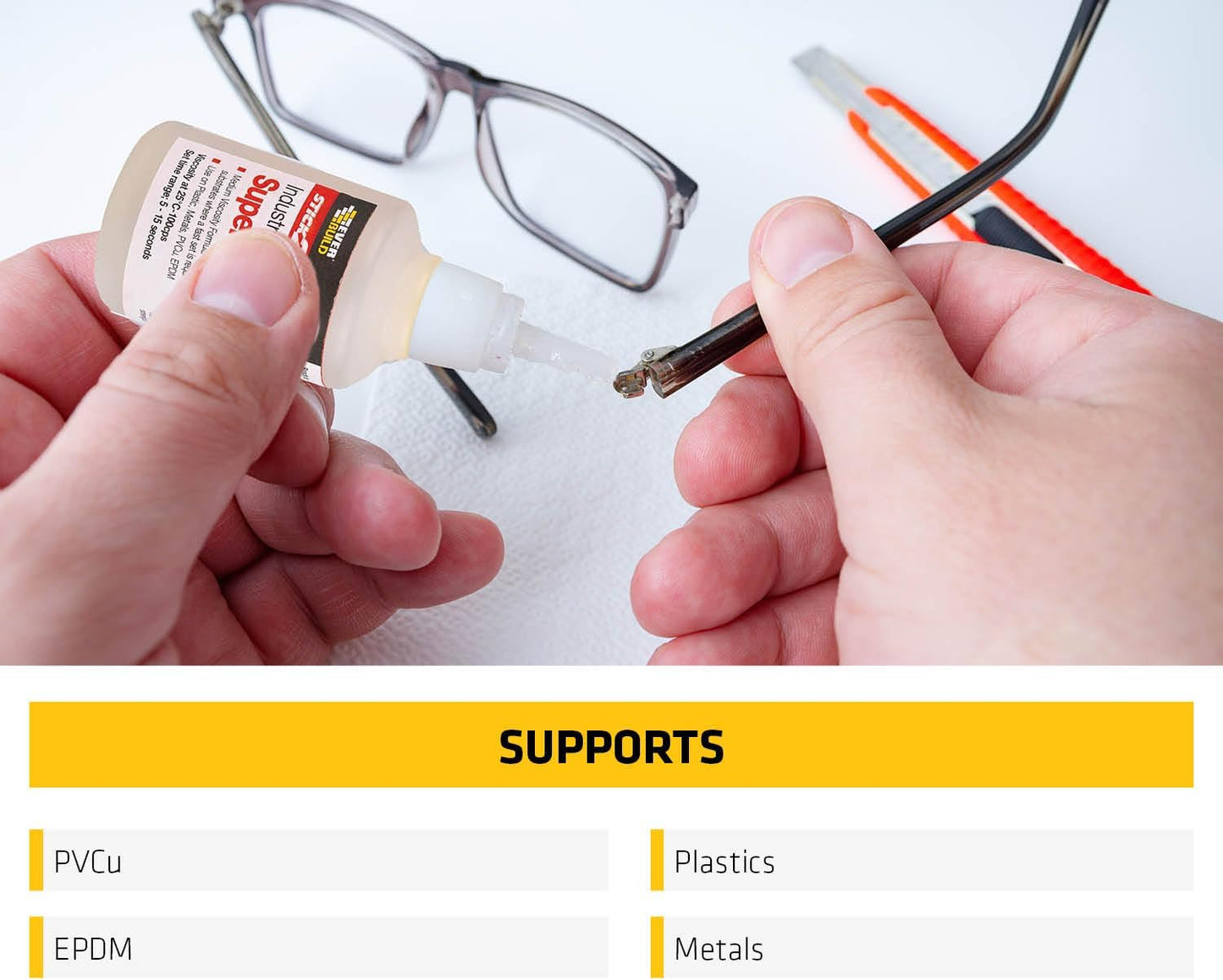 Everbuild Stick2 General Purpose Superglue | Industrial Grade | High Strength | Rapid Setting | Clear | 20g | 3 Pack Bundle