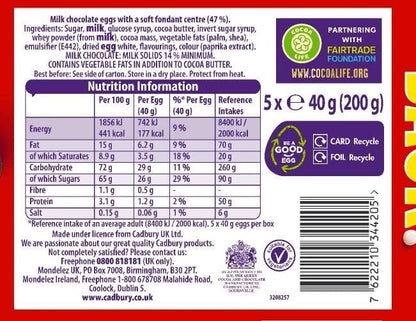 Cadbury Creme Egg 40g Pack 5's