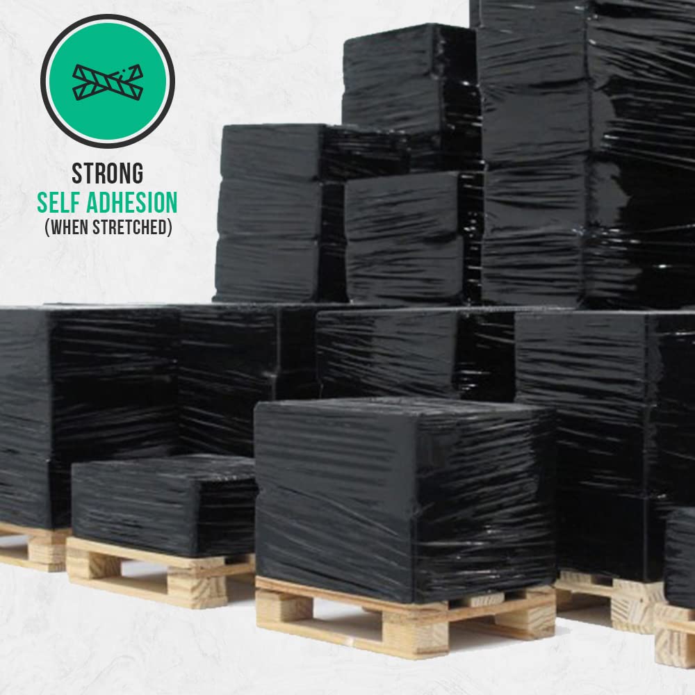 Roll-X Long Length, 250m Black Hand Stretch Film (Pallet Wrap) - UK BUSINESS SUPPLIES