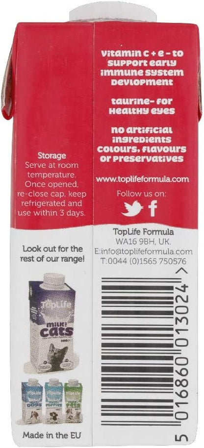 Toplife Formula Lactose Reduced Kitten Milk (200ml) - Pack of 18