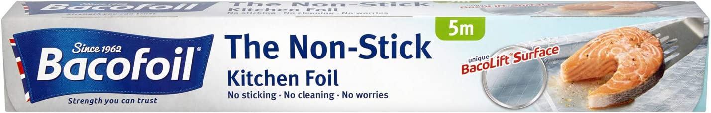 Bacofoil Kitchen, Non-stick Kitchen Foil 300mm x 5m (3 Pack Bundle)
