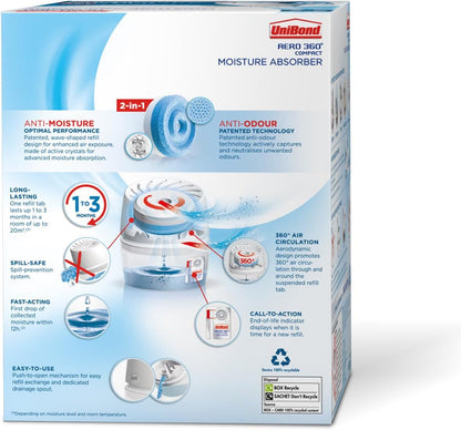 UniBond AERO 360° Compact Humidity Absorber with 1x Refill