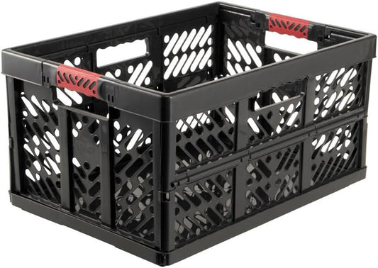 Keeeper Extra Strong Folding Box with Soft-Touch Handles, 54x37x28 cm, 45 Litre, Ben, Graphite Grey