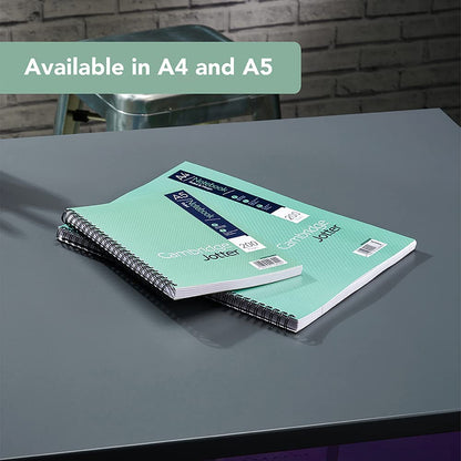 Cambridge Ruled Margin Wirebound Jotter Notebook 200 Pages A4 (Pack of 3) 400039062