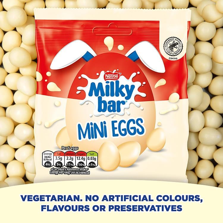 Milkybar White Chocolate Easter Mini Eggs Sharing Bag 80g