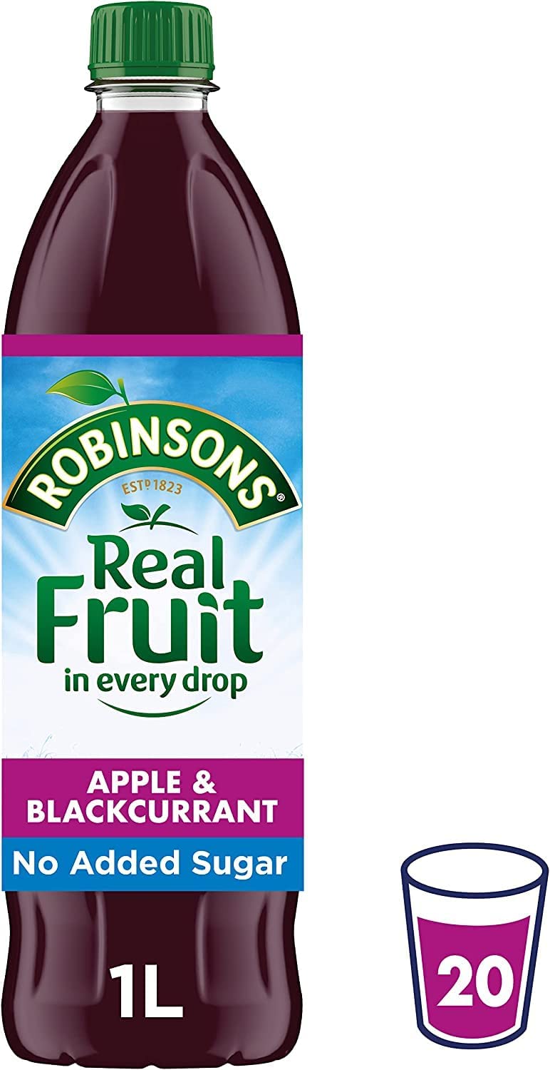 Robinsons Apple/Blackcurrant Squash No Added Sugar 1 Litre 402013