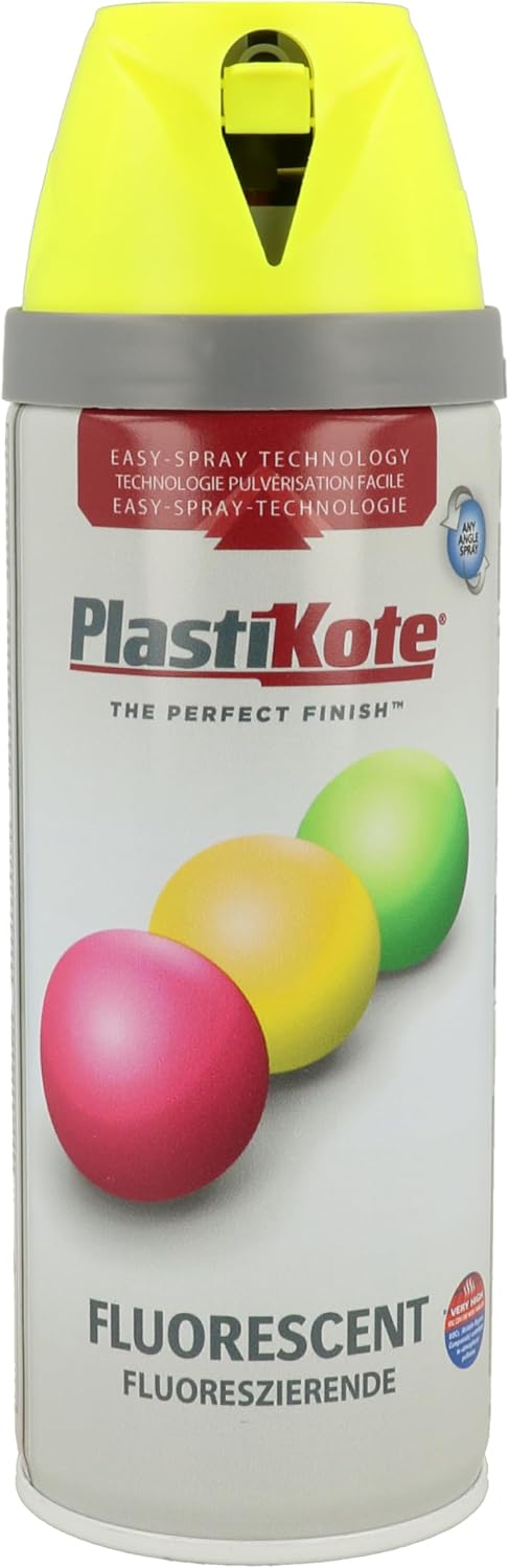PlastiKote Twist & Spray Fluorescent Yellow 400ml