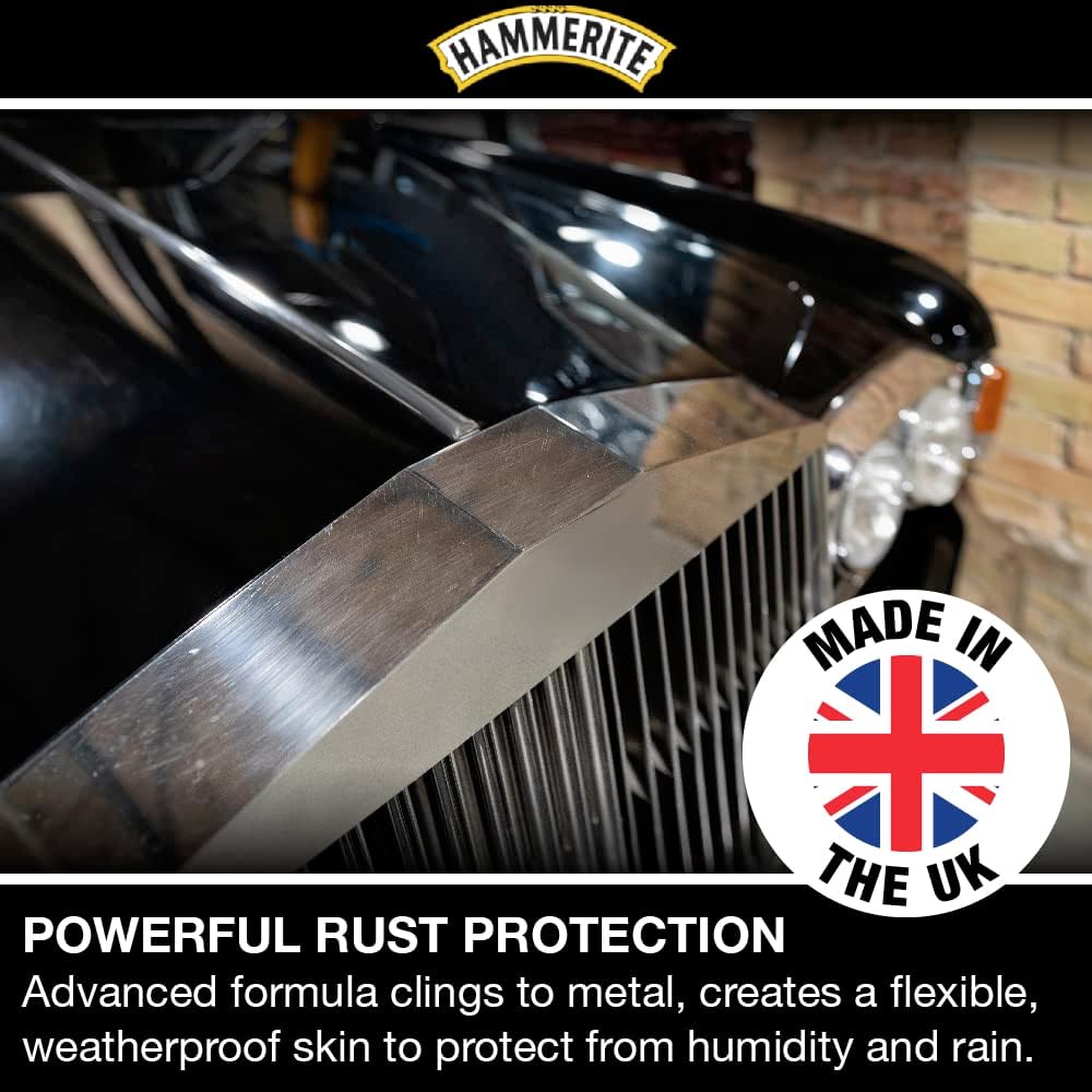 Hammerite Stone Chip Shield Underbody Black Metal Paint  600Ml Aerosol