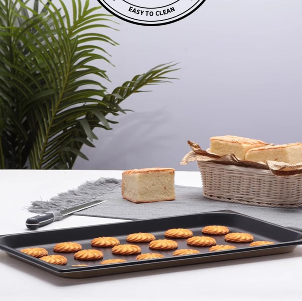 Chefs Aid Non Stick Baking Tray 33 x 21.5 x 1.5cm | 3 Pack Set