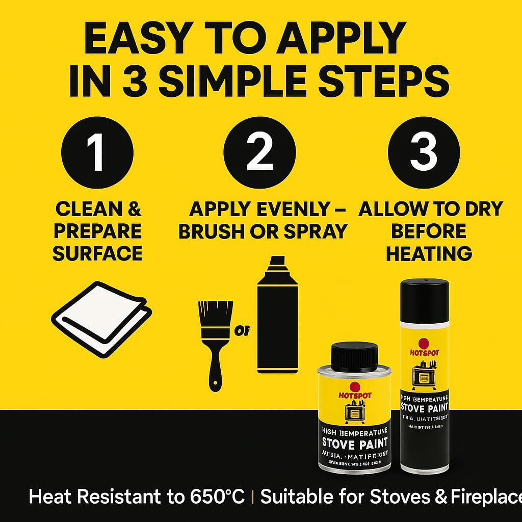 Hotspot Stove Paint Matt Black 150ml Aerosol