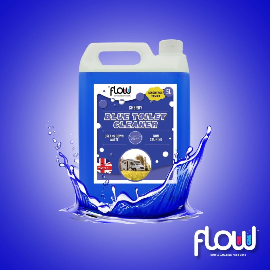 Flow Blue Chemical Motorhome & Caravan WC Toilet Cleaner 5 Litre.