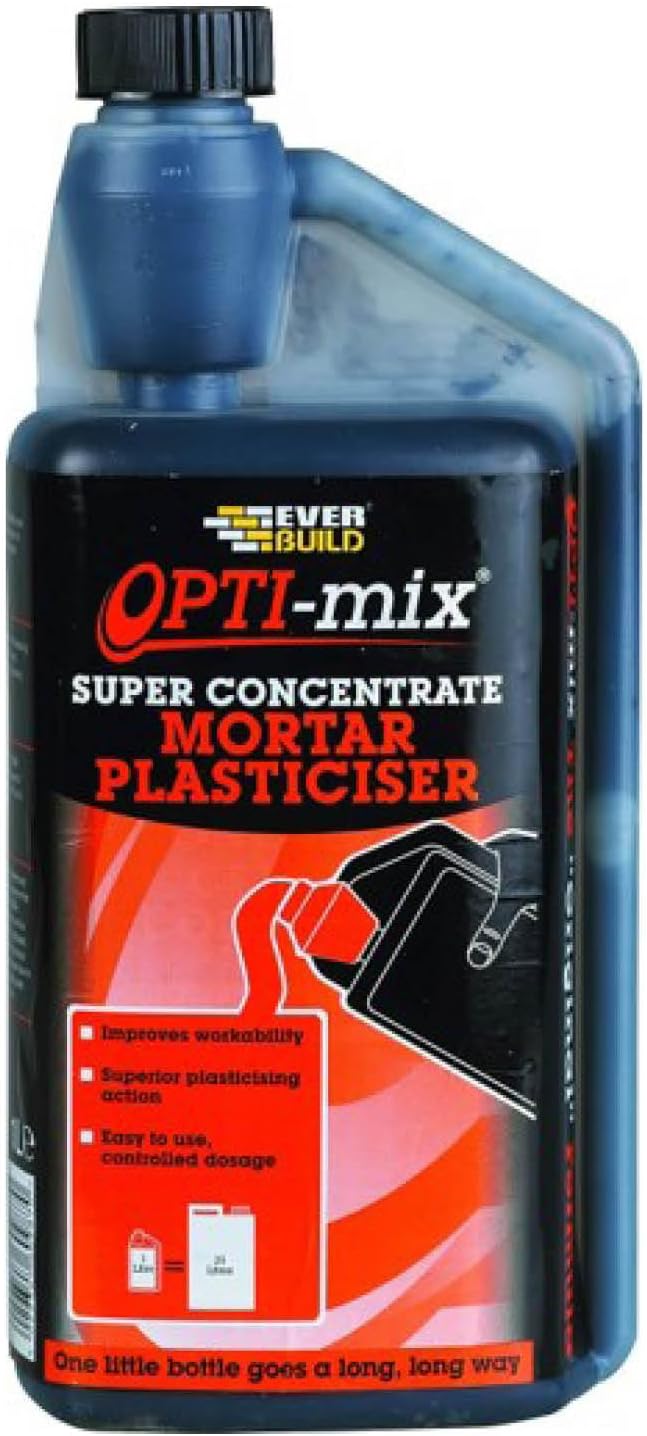 Everbuild Opti-Mix Super Concentrated Mortar Plasticiser | High-Strength | 1 Litre