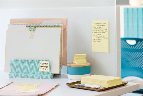 Post-it Super Sticky 76x127mm 90 Sheets Cardboard Packaging Canary Yellow (Pack of 12) 655-12SSCY-EU