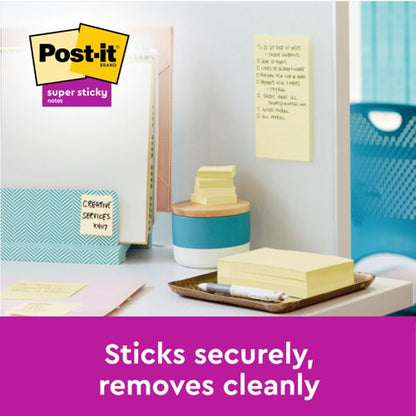 Post-it Super Sticky 76x127mm 90 Sheets Cardboard Packaging Canary Yellow (Pack of 12) 655-12SSCY-EU