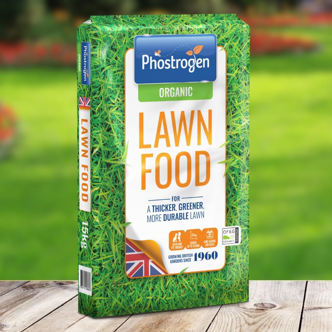 Phostrogen  Organic Lawn Food, 15kg / 375sqm