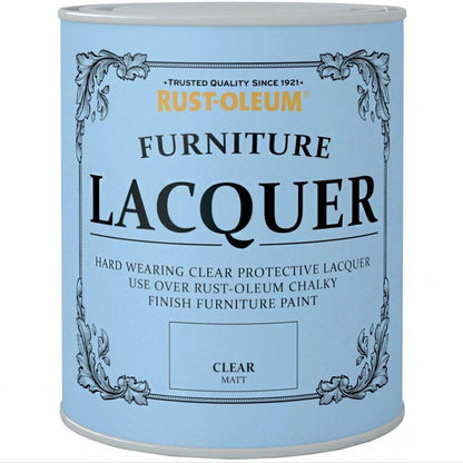 Rust-Oleum Furniture Lacquer 750ml Clear Matt - Chalk Paint Protection