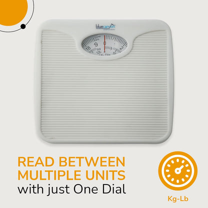 Blue Canyon Mechanical Sz Series Bathroom Scales 125Kg Max Capacity White