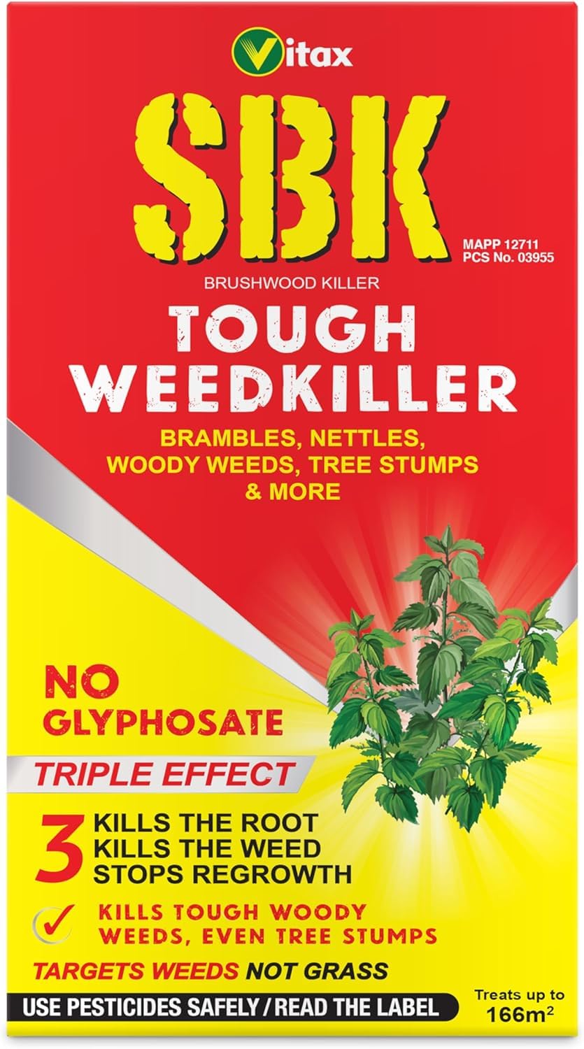 Vitax Sbk Tough Weedkiller 500Ml. Kills The Roots. No Glyphosate.