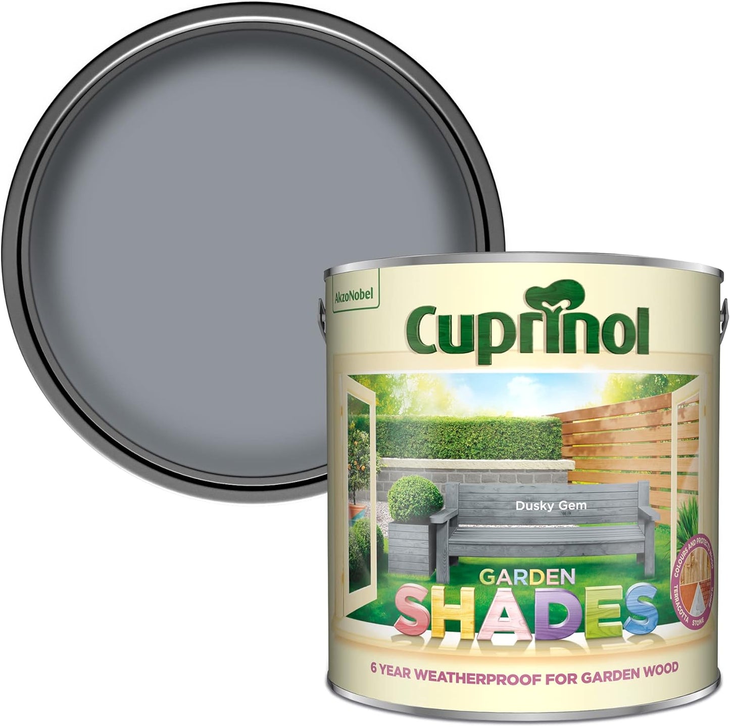 Cuprinol 5232386 Cupgsdg25L 2.5 Litre Garden Shades - Dusky Gem