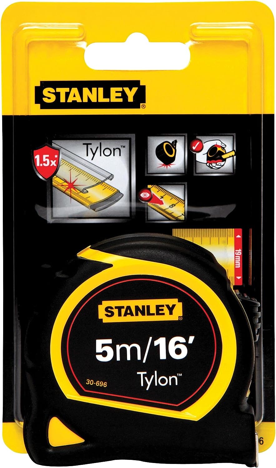 Stanley Retractable Tape Measure with Belt Clip 5 Metre 0-30-696