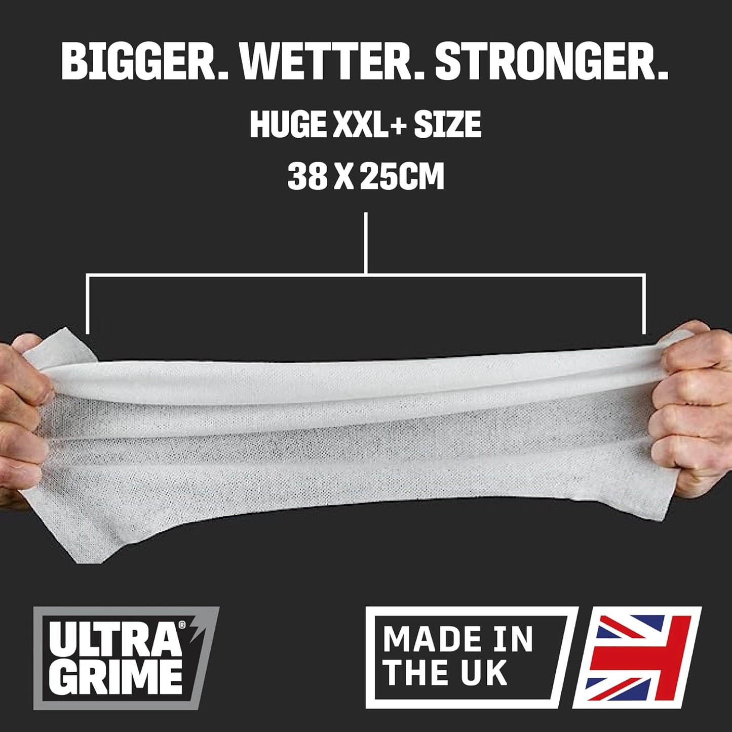 UltraGrime DIY Wipes XXL Heavy Duty 80 Thick Wipes