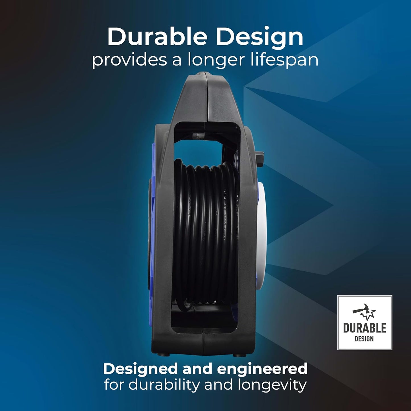 Masterplug Cassette Reel 20 Metre 4 Socket 13A Thermal Cut-Out