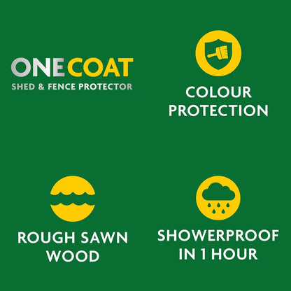 Ronseal One Coat Shed and Fence Protector Forest Green 5 litres