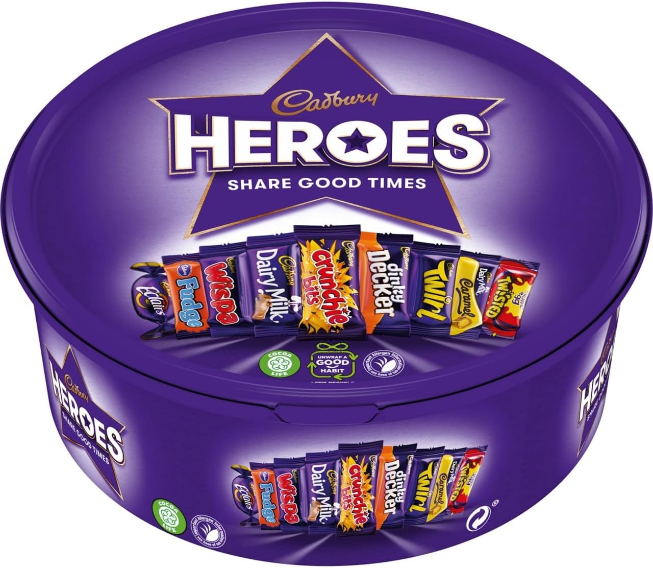 Cadbury Dairy Milk Heroes Tub, 550g | 10 x Tub Bundle