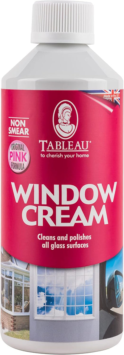 Tableau Window Cream, Cleans And Polishes All Glass Surfaces, 500ml