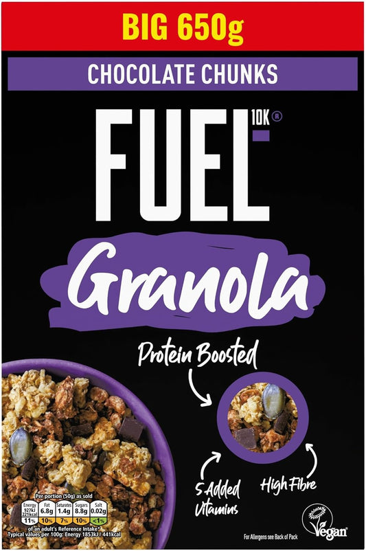 FUEL10K Protein Boosted Chocolate Chunky Granola | 1 x  650g Box