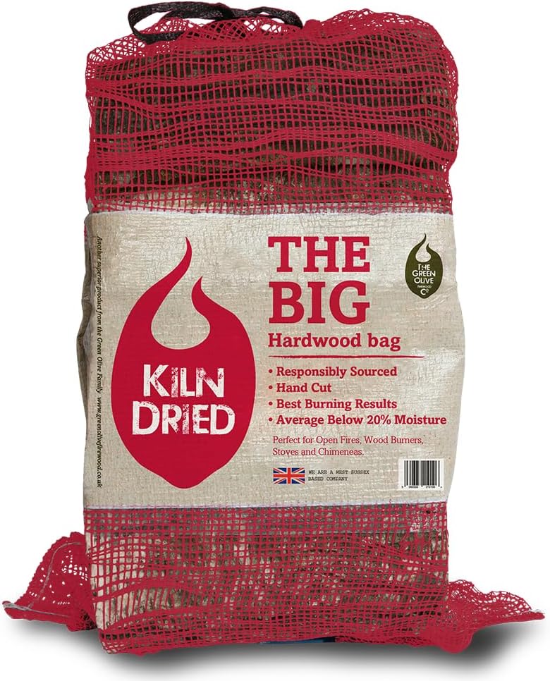 Firewood | Hardwood Kiln Fire Wood | Heat Logs for fire pit and stoves | 40L Bag