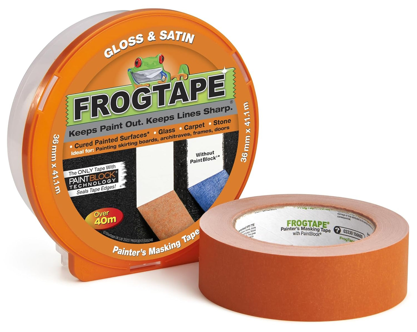 Frog Tape Orange Gloss & Satin | Painters Masking Tape |  36mm X 41.1M