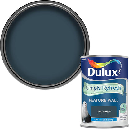 Dulux Simply Refresh Feature Wall Matt Emulsion Paint | Ink Well | 1.25 L