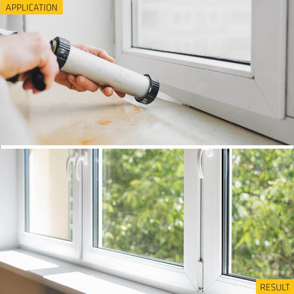 Everbuild External Frame Sealant |  Mould-Resistant | White | 290ml Cartridge