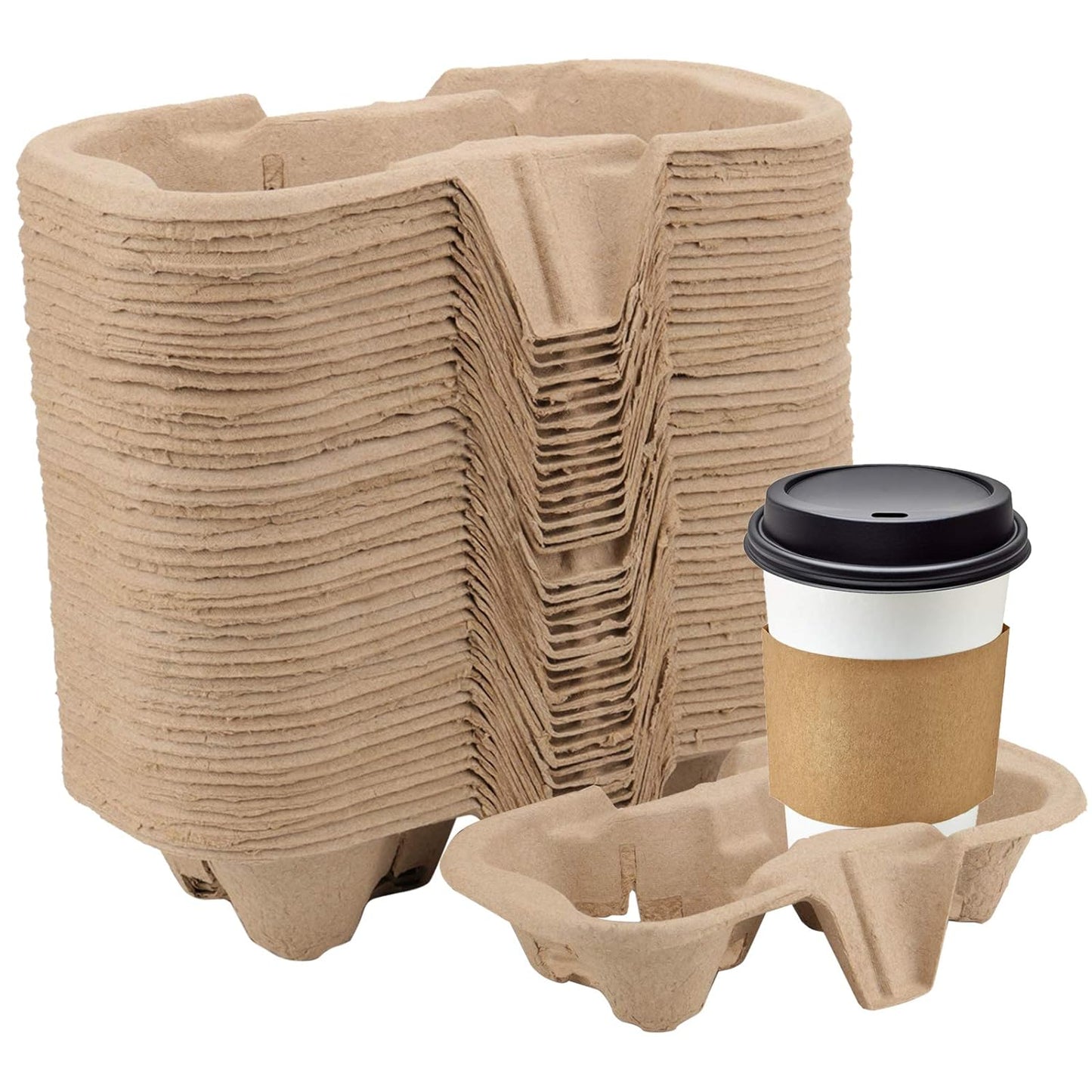 Belgravia Disposables Moulded Pulp 2 Cup Carrier x 180's