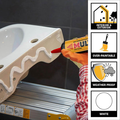 Everbuild Multi Stick | Hybrid Polymer Adhesive | Internal and External Use | White | 350ml