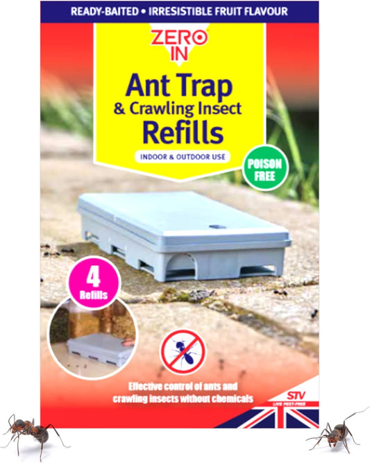 Zero In® Ant And Crawling Insect Trap Refill | 1 x  4 Pack