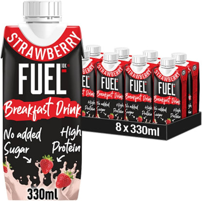 Fuel 10K Strawberry High Protein Breakfast Drink 8x330ml