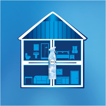 Febreze Air Freshener for Room Spray & Bathroom, Cotton Fresh, 185ML x 8 Packs, Air Fresheners for Home.