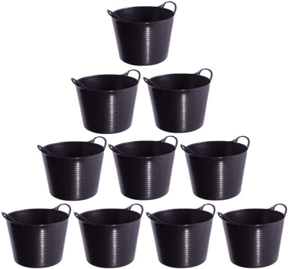 Red Gorilla {Tubtrug} Black Recycled Tub Small 14 Litre - UK BUSINESS SUPPLIES