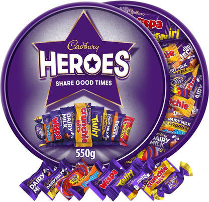 Cadbury Dairy Milk Heroes Tub, 550g | 10 x Tub Bundle