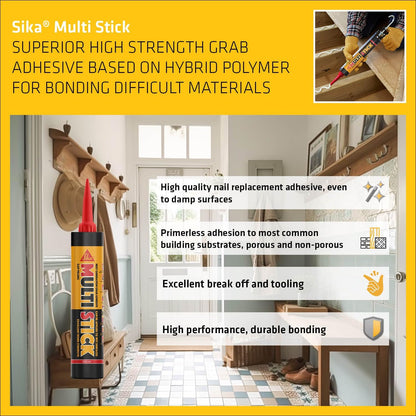 Everbuild Multi Stick | Hybrid Polymer Adhesive | Internal and External Use | White | 350ml