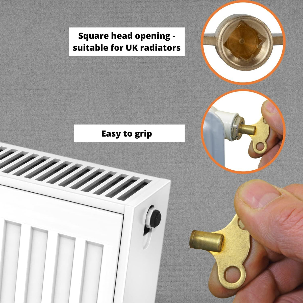 Fixtures Brass Radiator Key | For releasing air from Radiators.